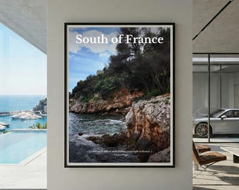 South of France Wall Art | Mediterranean Coast Photography | French Riviera Landscape Poster | Printable Coastal