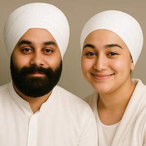Premium White Turban - Full Voile Cotton