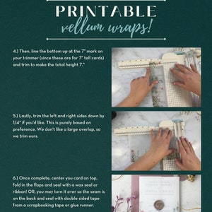 Editable Vellum Wrap Printable Template for 5x7 Wedding Invitations ...