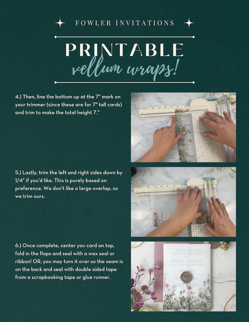 Editable Vellum Wrap Printable Template for 5x7 Wedding Etsy UK