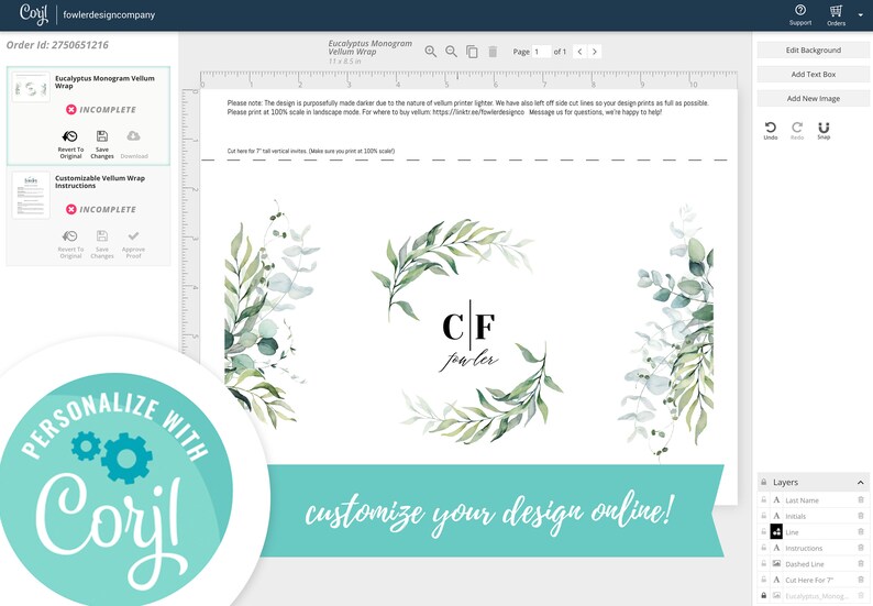 Editable Vellum Wrap Printable Template for 5x7 Wedding Etsy