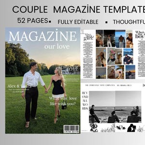 Custom Couple Magazine Template|Couples Magazine|Canva Magazine|Couple Gift|Personalized Gift|Anniversarry Gift|Custom Couple Gift|Magazines