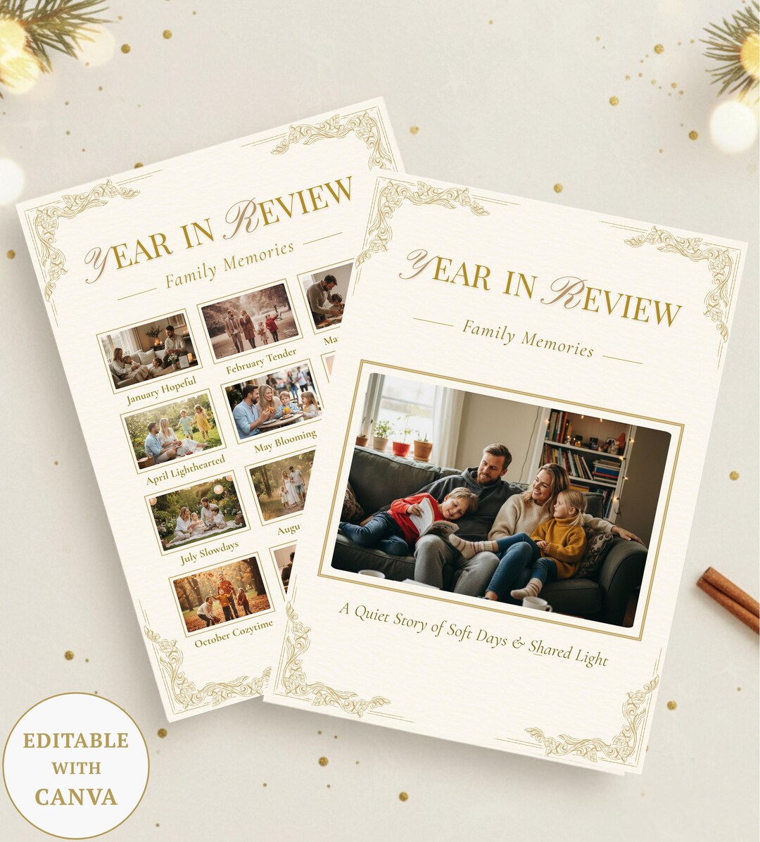 2025 Year in Review Template – Family Year in Review Card, Holiday ...