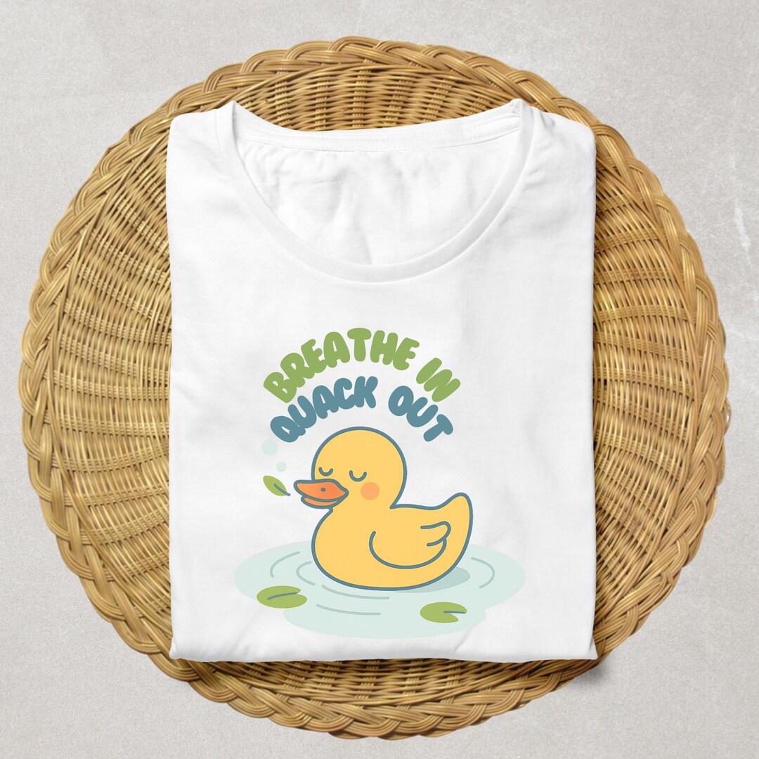 Quack Out Funny Duck PNG: Breathe in Quack Out - Meditation Clipart (digital ...