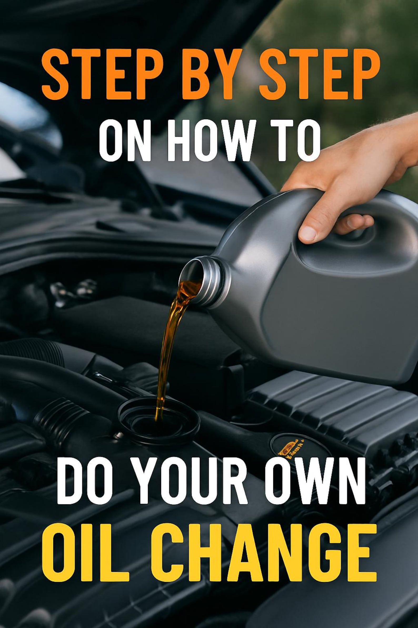 Step by Step on How to Do Your Own Oil Change - Etsy