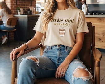 Coffee Lover Gift Cute Aesthetic Coffee Tee for Women Funny Coffee Shirt Barista Gift idea Trendy Coffee tee Morning coffee shirt