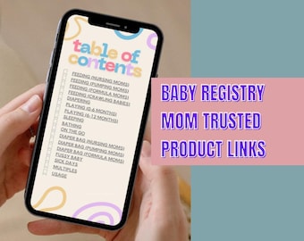 Lista de verificación minimalista de artículos esenciales para bebés, PDF imprescindible para espacios pequeños y el primer año del bebé.