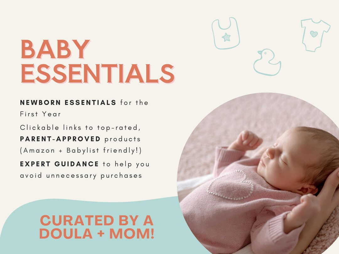 Newborn Essentials Checklist for First-time Moms & Dads – Clickable PDF ...
