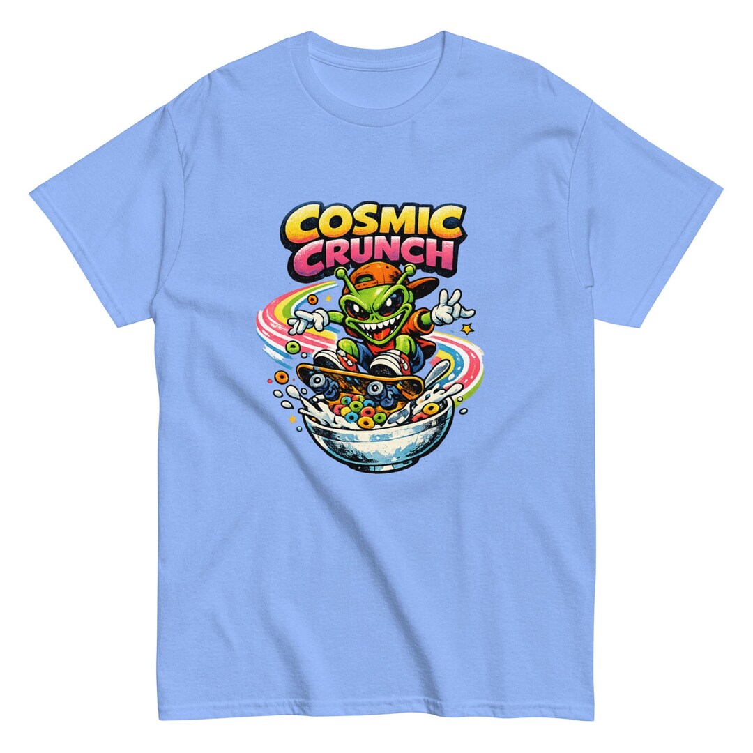 90s Cartoon Alien T-shirt – Cosmic Crunch Cereal Mascot Tee - Etsy