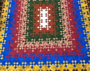 Edredón Blooming Nine Patch tamaño doble, 73”x83.5”