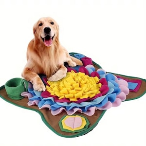 Custom Snuffle Mat for Dogs – Personalized Interactive Feeding Toy – Mental Stimulation Pet Blanket – Slow Feeding Puzzle for Cats & Dogs