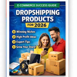 Dropshipping Produktguide 2026 | Vinnande nischer PDF (digital nedladdning)