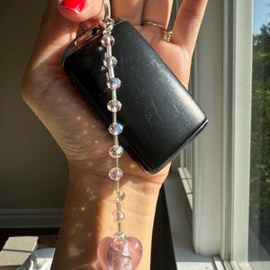 Bag Charm, Key Chain, Decorative Charm - 5 Inch - Bubble Pink Heart