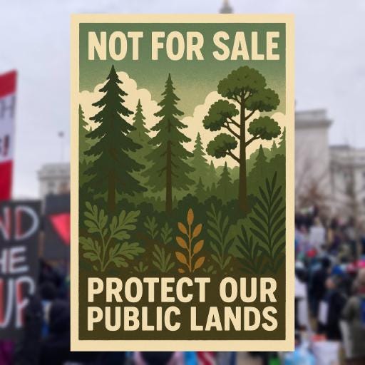 Save Our Public Lands Wall Art Protest Poster, Environmental Activism ...