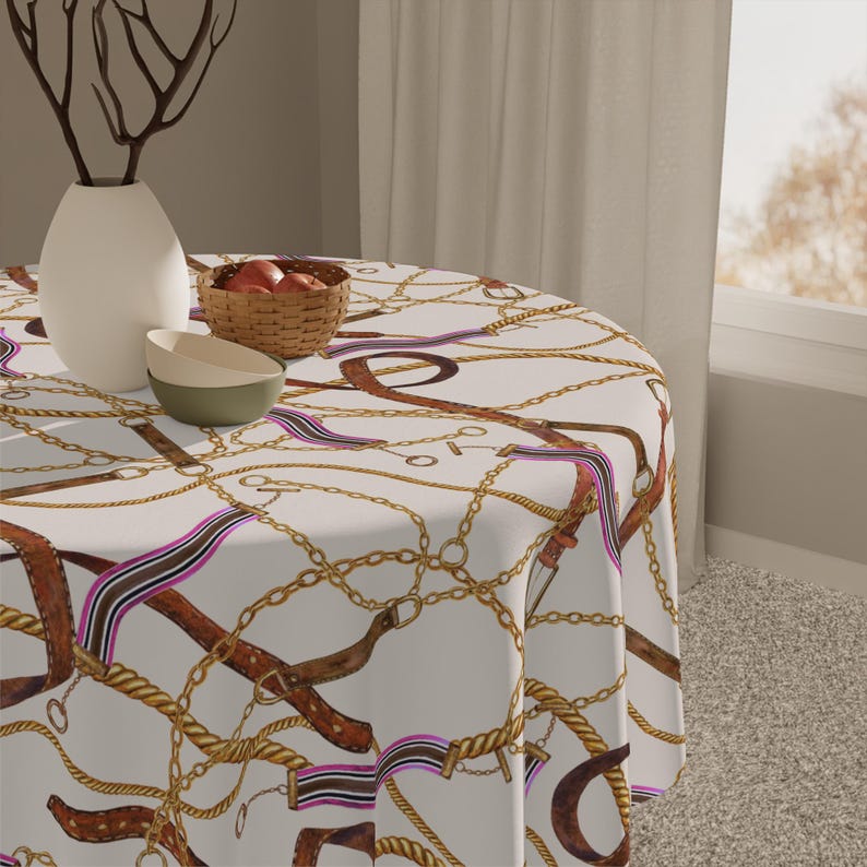 Cream Year of the Horse MAHJONG Tablecloth, Mahjong, Size 55 x 55, Chinese Zodiac 2026 image 1