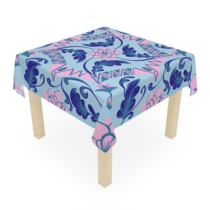 Modern Tile Mahjong Tablecloth, Hostess Gift 55x55, image 3