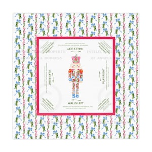 Nutcracker MAHJONG Tablecloth, Size 55 x 55, Christmas Game Night