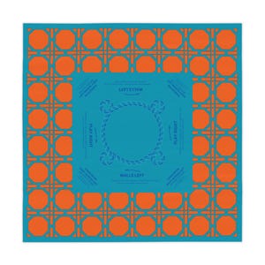 Orange Teal Rattan Mahjong Tablecloth, Game Night Hostess Gift 55x55, Palm Beach Vibe, Mahj Table Cover, Easy Instructions, Charleston Rules
