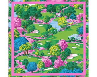 Preppy Golf Course MAHJONG Tablecloth, Mahjong, Size 55 x 55