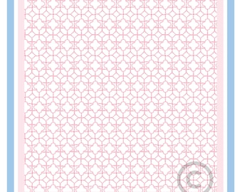 Nappe MAHJONG en bambou rose, dimensions 55 x 55, nuits de gibier, style Palm Beach