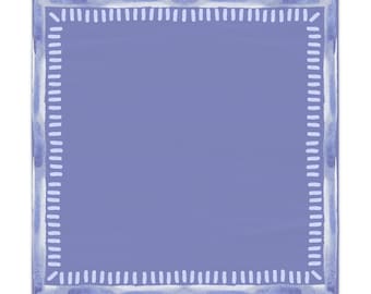 Mantel de Mahjong de Lilac Quinn, tamaño 55 x 55, ideal para noches de juegos, con borde de arte popular.