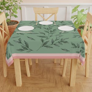 Lemon Leaves MAHJONG Tablecloth, Size 55 x 55, Game Night image 4