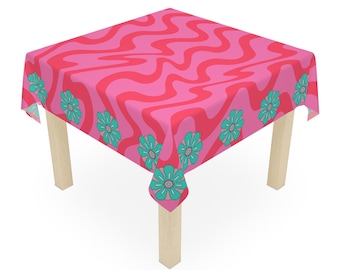 MAHJONG-tafelkleed Electric Bloom, maat 55 x 55, wedstrijdavond