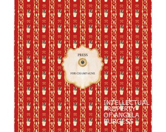 Press for Champagne Game Night Tablecloth, Size 55 x 55, Bunko, Keno, Poker, Backgammon