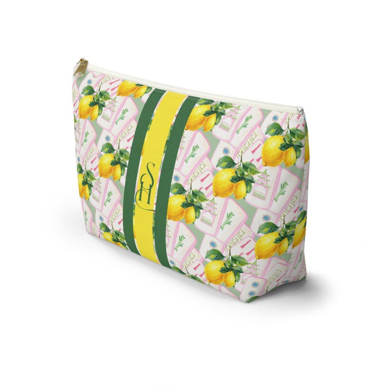 Sacs personnalisés pour tuiles et dés de mahjong Limoncello, trousse à cosmétiques image 3
