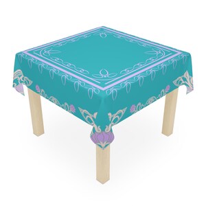 Art Nouveau Lotus Flower MAHJONG Tablecloth, Mahjong, Size 55 x 55 image 3