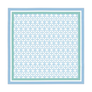 Blue Bamboo MAHJONG Tablecloth, Size 55 x 55, Game Night, Palm Beach Style
