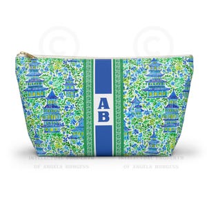 Personalized Preppy Pagoda Mahjong Tile & Dice Bags, Cosmetic Pouch image 1