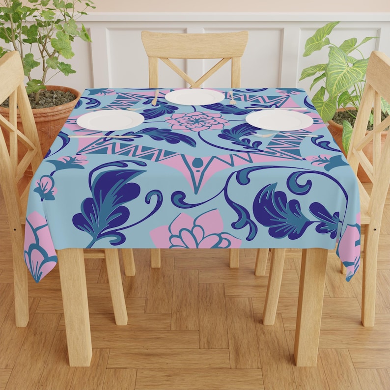 Modern Tile Mahjong Tablecloth, Hostess Gift 55x55, image 1