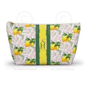 Sacs personnalisés pour tuiles et dés de mahjong Limoncello, trousse à cosmétiques image 1