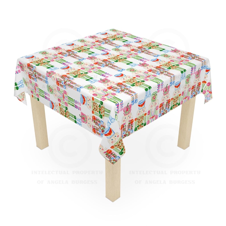 Tovaglia da tavola Jolly Nutcrackers MAHJONG, dimensioni 55 x 55, festività natalizie immagine 2