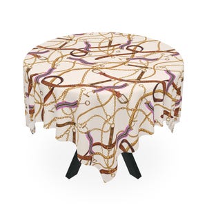Cream Year of the Horse MAHJONG Tablecloth, Mahjong, Size 55 x 55, Chinese Zodiac 2026 image 4