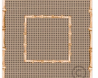 Mantel de mahjong de ratán negro y marrón claro, 55x55