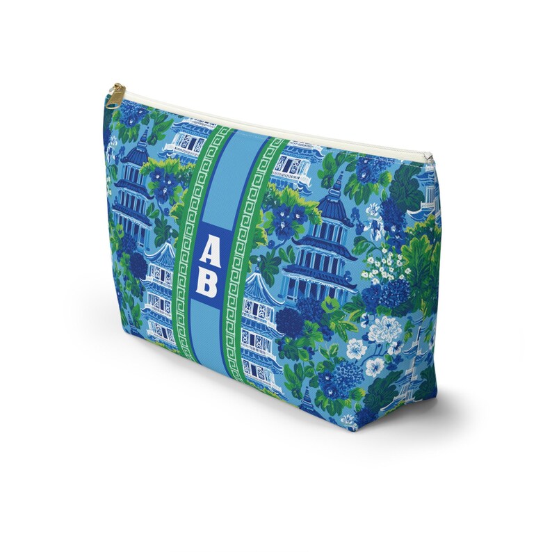 Personalized Preppy Pagoda Mahjong Tile & Dice Bags, Cosmetic Pouch image 4