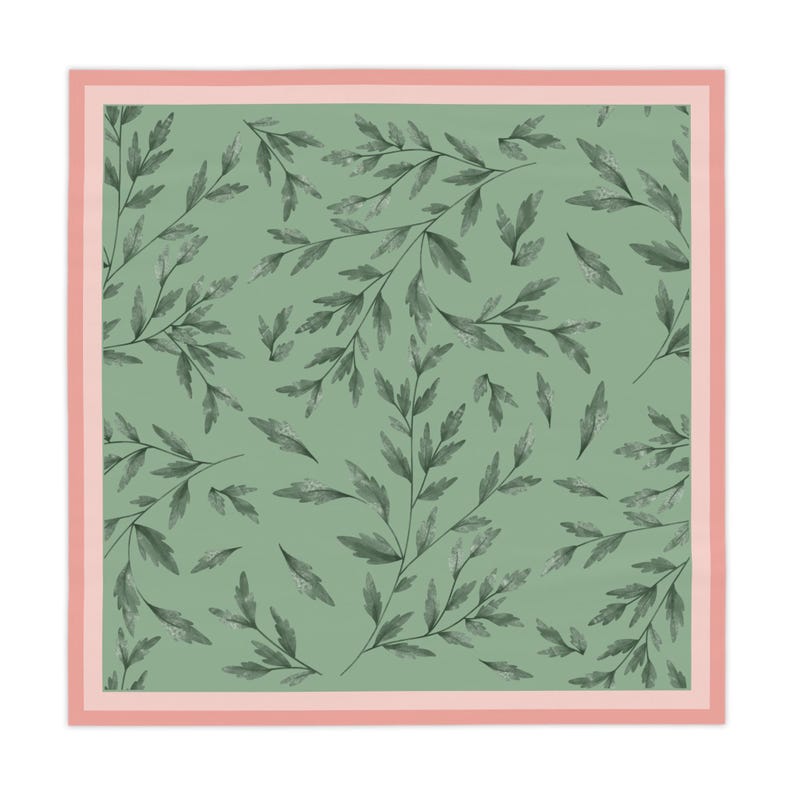 Lemon Leaves MAHJONG Tablecloth, Size 55 x 55, Game Night image 3