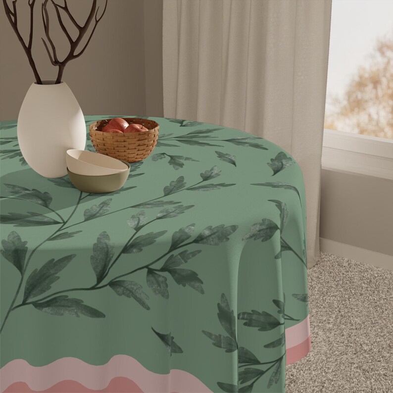 Lemon Leaves MAHJONG Tablecloth, Size 55 x 55, Game Night image 5