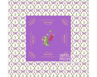 Mardi Gras MAHJONG Tablecloth, Size 55 x 55, Beginner Charleston Rules, New Orleans Style