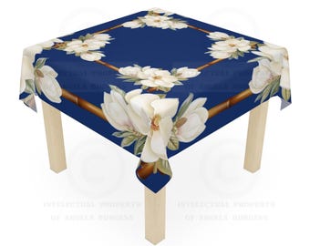 Magnolia MAHJONG Tablecloth, 55 x 55, Game Night, Bunco, Keno, Poker