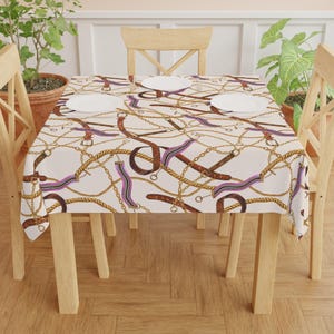 Cream Year of the Horse MAHJONG Tablecloth, Mahjong, Size 55 x 55, Chinese Zodiac 2026 image 5