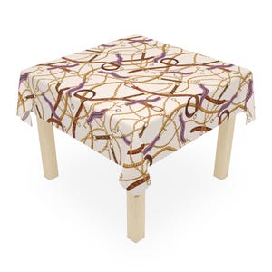 Cream Year of the Horse MAHJONG Tablecloth, Mahjong, Size 55 x 55, Chinese Zodiac 2026 image 3