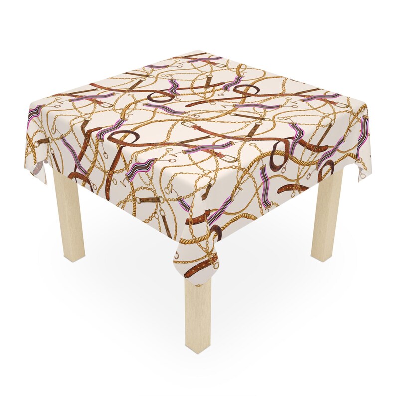 Cream Year of the Horse MAHJONG Tablecloth, Mahjong, Size 55 x 55, Chinese Zodiac 2026 image 3
