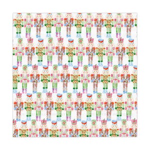 Jolly Nutcrackers MAHJONG Tablecloth, Size 55 x 55, Christmas Holiday
