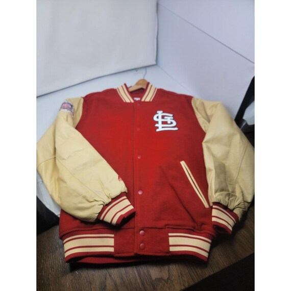 Vintage Majestic MLB St Louis Cardinals Letterman Lea… - Gem