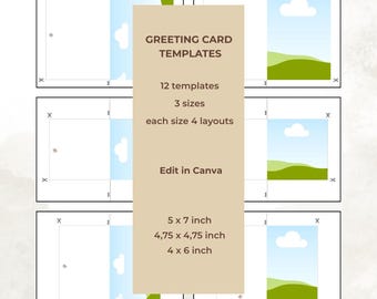 Canva Greeting Card Templates | Editable Layouts (Digital Download)