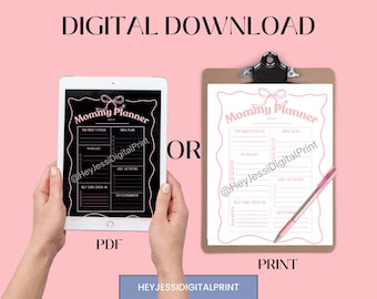 Minimalist Weekly Digital Planner for Moms PDF