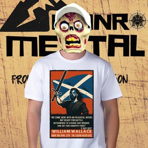 Battle of Stirring bridge t-shirt, LIMITED EDITION, black & white, cotton, sizes M/L/XL,a tribute to Scotland’s fight for freedom.